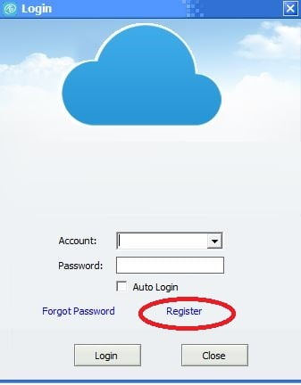 Register Username and password