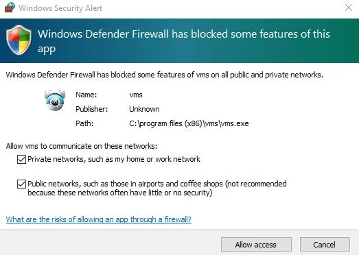 Allow firewalls to install the app