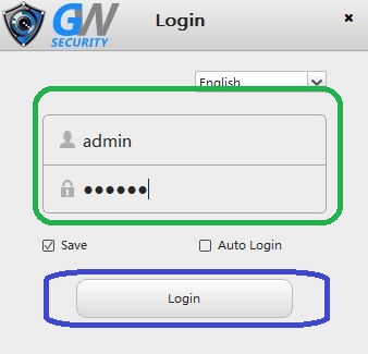 login with the default ID and password