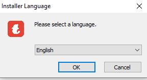 select the language of the software