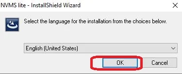 select the language of the application