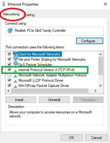 Network option to modify the IP