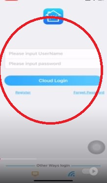 login to the app by the registered username and password