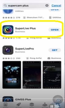 SuperCam App installed on iOS Device