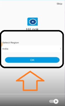 select the region