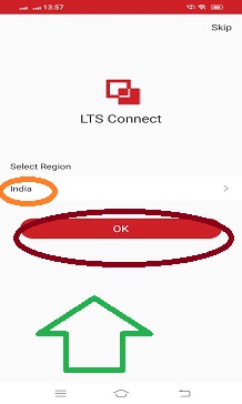 Select the user  region
