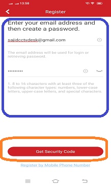 verify the email ID and create password