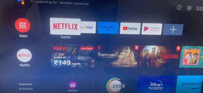 Android TV Screen 