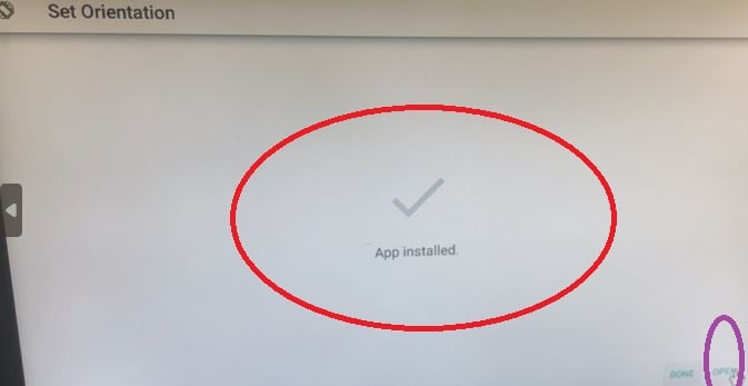 App installation in progress