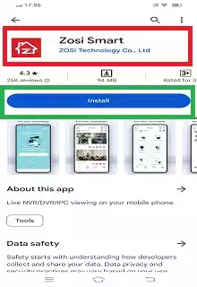 Zosi Smart App on the Google playStore