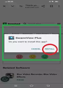 SwannView Plus APK. Install it on your Android device