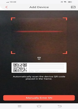 scan the QR Code to connect cameras