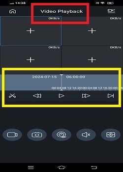 select cameras, date and time to watch recordings