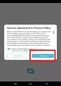 Agreement and privacy policy page