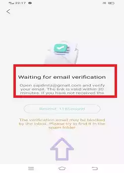 verify the email