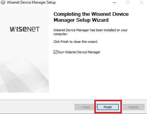 Wisenet installation complete