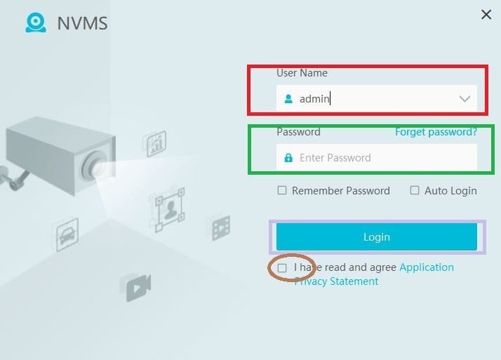 sign-in with the user name and password