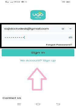 login to the app