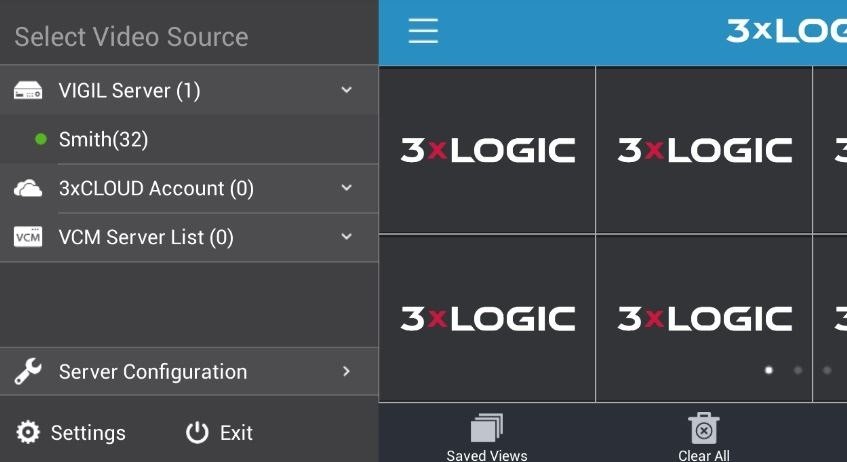 view devices on the 3xLOGIC View App