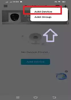 Press the add device option