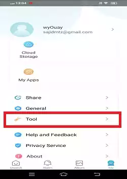 press the tool option for wifi configuration and change device password