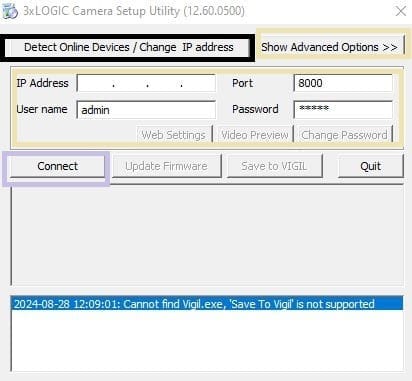 Install VISIX IP Setup Utility Tool & Setup on Windows 11/10 2 Interfce of the VISIX Tool