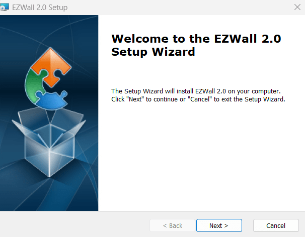 Welcome page of the EZControl CMS