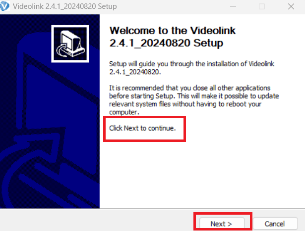 Install Free VideoLink for PC App on Windows 11/10/8/7 & Mac 3 welcome page of the application