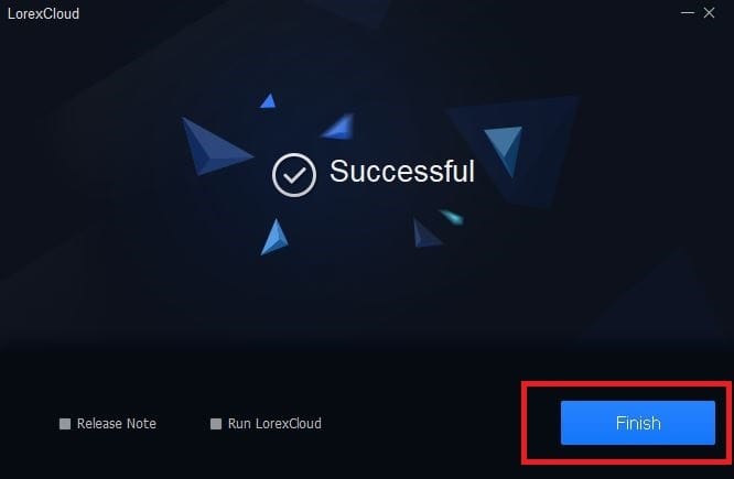 app installation is finished