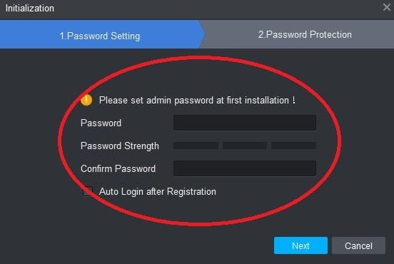 create a password page