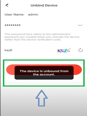 the device is unbound from the account