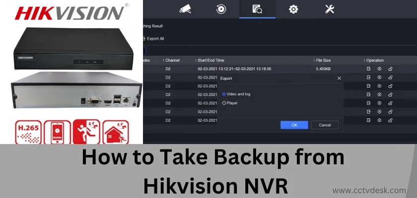 How to Take Backup from Hikvision NVR