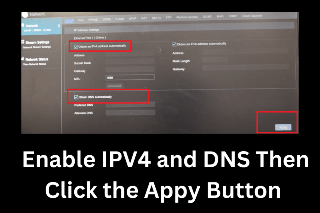 enable IPV4 and DNS