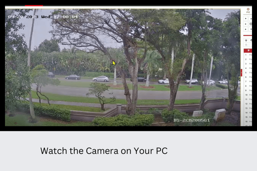 watch the camera on PC