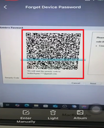 How to Reset UNV IP Camera Password- Full Illustration 10 scan the QR code from computer