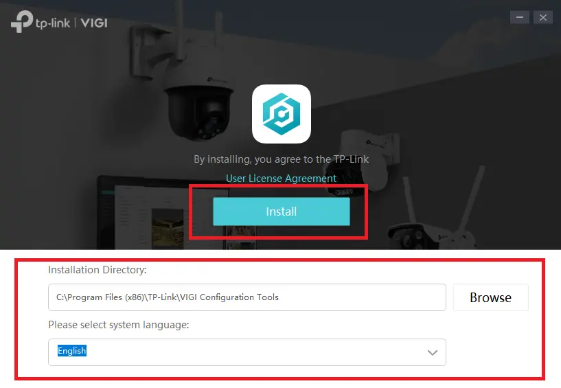 How to Download & Install VIGI Config Tool on Windows 1 installation page of the VIGI software