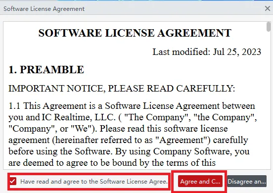 App IC Now Download & Installation on Windows 11/10 & Mac 6 license agreement page