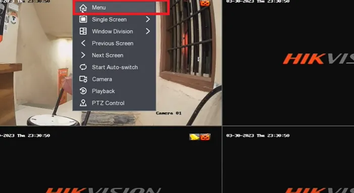go to the main menu