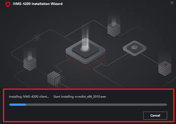 The installation process is going on