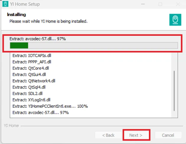 The files are transferring