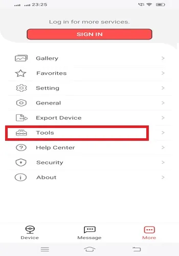 Go to the Tools option