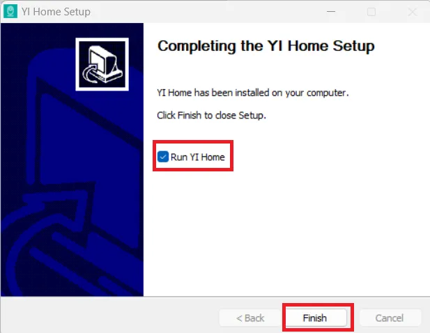 Application installation process is completed