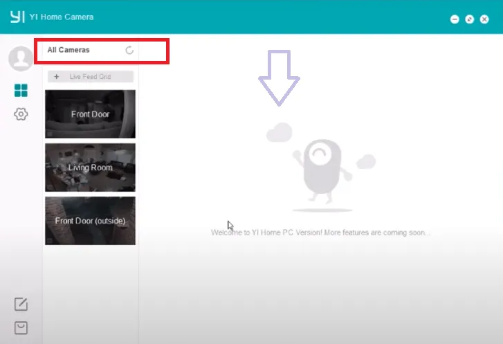 Home page of the application