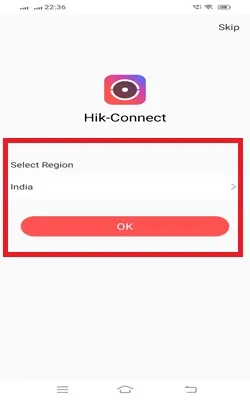 select your location