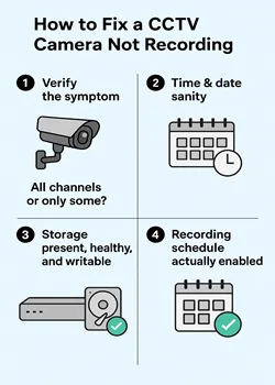 How to Fix CCTV Camera Not Recording Issues? 1 Reset the system for resolving issues