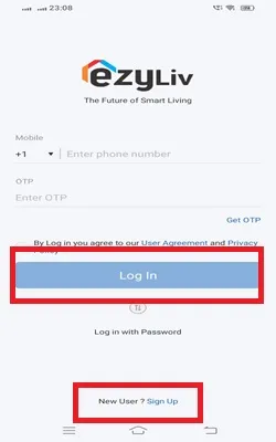 Login to the app, if new user go for sign up