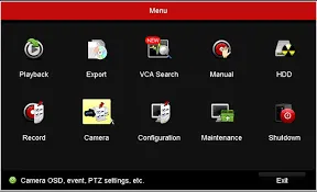 Check the DVR settings option