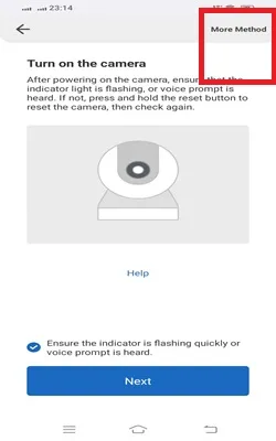 go to the more method option