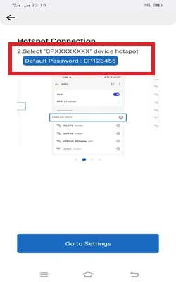 you will receive the device password to connect