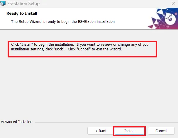 The application files are ready to install